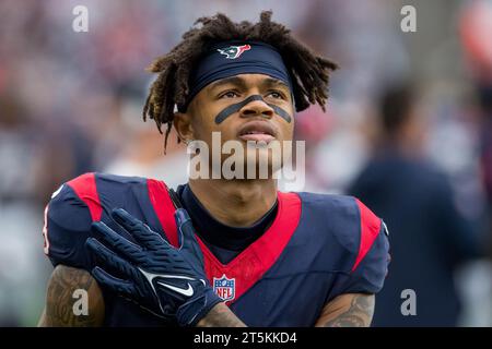 Houston, TX, USA. 5th Nov, 2023. Houston Texans wide receiver Tank Dell (3) during a game between the Tampa Bay Buccaneers and the Houston Texans in Houston, TX. Trask Smith/CSM/Alamy Live News Stock Photo