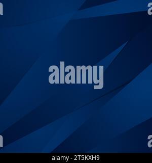 Abstract dark blue hi-tech polygonal corporate background. Vector stripes minimal design Stock Vector