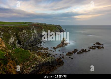 Iconic sea stacks in Rhoscolyn, Wales. Stock Photo