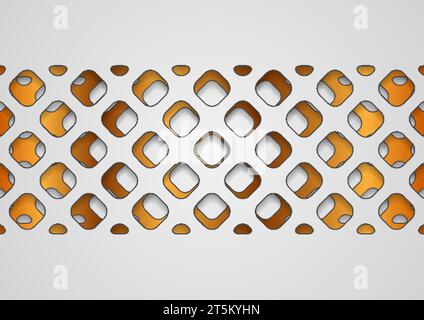 Grey and bronze squares abstract paper grid geometric background. Vector design Stock Vector