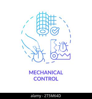 Thin gradient icon mechanical control concept Stock Vector