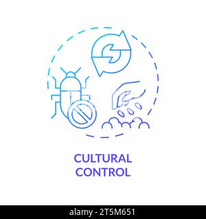 Thin gradient icon cultural control concept Stock Vector