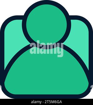 Symbol, silhouette of user, subscriber. Pictogram of recipient of electronic message, correspondence. Business correspondence employee avatar. Stroke Stock Vector