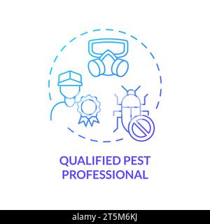 Thin gradient icon qualified pest professional concept Stock Vector