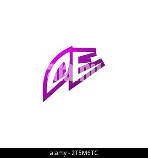 DE Premium emblem logo initial esport and gaming design concept Stock Vector