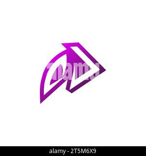 DJ Premium emblem logo initial esport and gaming design concept Stock Vector