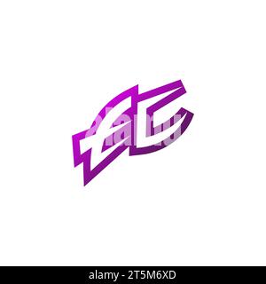 EC Premium emblem logo initial esport and gaming design concept Stock Vector