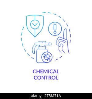 Thin gradient icon chemical control concept Stock Vector