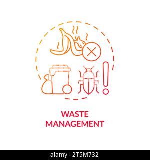 Thin gradient waste management icon concept Stock Vector