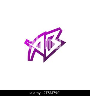 AB Premium emblem logo initial esport and gaming design concept Stock Vector