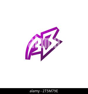 BB Premium emblem logo initial esport and gaming design concept Stock Vector