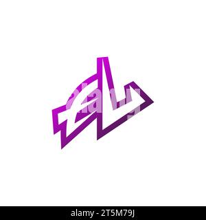 EL Premium emblem logo initial esport and gaming design concept Stock Vector