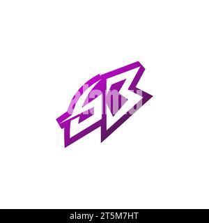 GB Premium emblem logo initial esport and gaming design concept Stock Vector