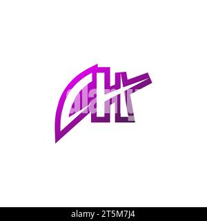 CH Premium emblem logo initial esport and gaming design concept Stock Vector