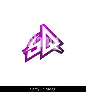GQ Premium emblem logo initial esport and gaming design concept Stock Vector