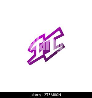 II Premium emblem logo initial esport and gaming design concept Stock Vector