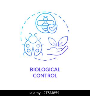 Thin gradient icon biological control concept Stock Vector