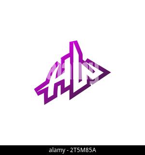 HW Premium emblem logo initial esport and gaming design concept Stock Vector