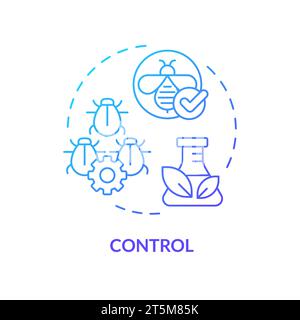 Thin gradient icon control concept Stock Vector