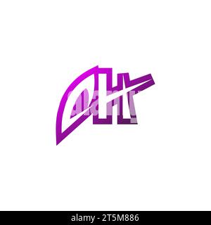 DH Premium emblem logo initial esport and gaming design concept Stock Vector