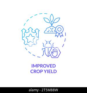 Thin gradient icon improved crop yield concept Stock Vector