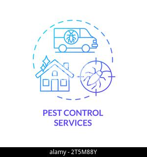 Thin gradient icon pest control services concept Stock Vector