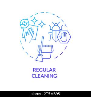Thin gradient icon regular cleaning concept Stock Vector