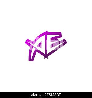 AE Premium emblem logo initial esport and gaming design concept Stock Vector