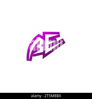 BE Premium emblem logo initial esport and gaming design concept Stock Vector