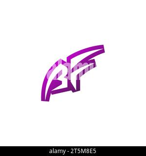 BF Premium emblem logo initial esport and gaming design concept Stock Vector