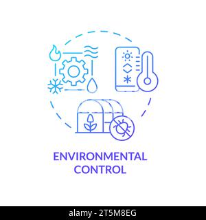 Thin gradient icon environmental control concept Stock Vector