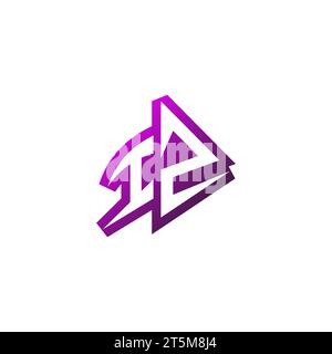 IZ Premium emblem logo initial esport and gaming design concept Stock Vector