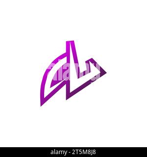 CL Premium emblem logo initial esport and gaming design concept Stock Vector