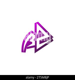 BZ Premium emblem logo initial esport and gaming design concept Stock Vector