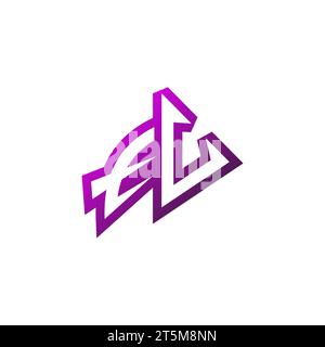 EV Premium emblem logo initial esport and gaming design concept Stock Vector