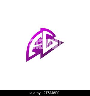 FG Premium emblem logo initial esport and gaming design concept Stock Vector