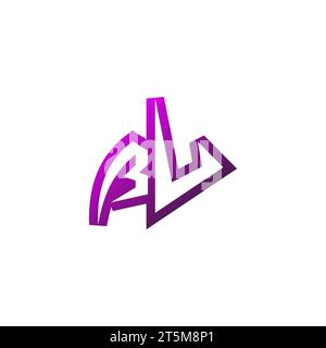 BL Premium emblem logo initial esport and gaming design concept Stock Vector