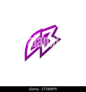 CB Premium emblem logo initial esport and gaming design concept Stock Vector