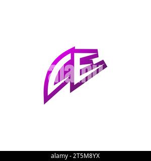CE Premium emblem logo initial esport and gaming design concept Stock Vector