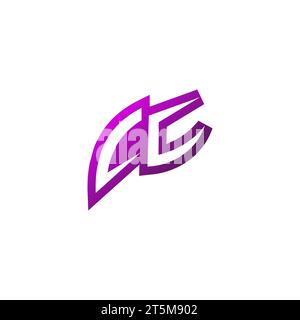 CC Premium emblem logo initial esport and gaming design concept Stock Vector