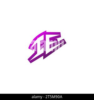 IE Premium emblem logo initial esport and gaming design concept Stock Vector