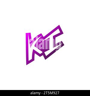 KI Premium emblem logo initial esport and gaming design concept Stock Vector