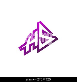 HS Premium emblem logo initial esport and gaming design concept Stock Vector