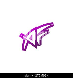 AF Premium emblem logo initial esport and gaming design concept Stock Vector
