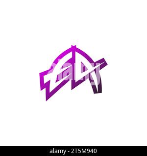 EA Premium emblem logo initial esport and gaming design concept Stock Vector