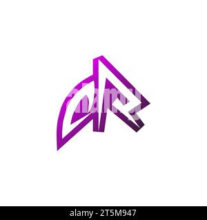 DR Premium emblem logo initial esport and gaming design concept Stock Vector