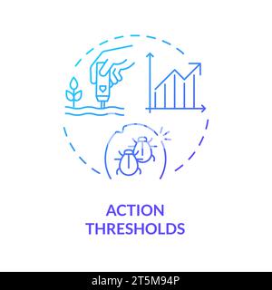 Thin gradient icon action thresholds concept Stock Vector