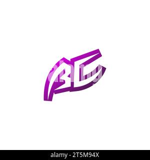 BC Premium emblem logo initial esport and gaming design concept Stock Vector
