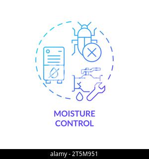 Thin gradient icon moisture control concept Stock Vector