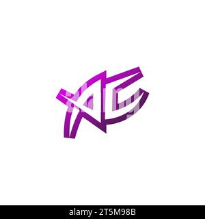 AC Premium emblem logo initial esport and gaming design concept Stock Vector